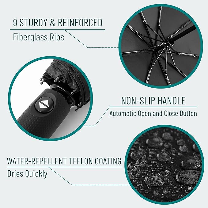 Mr. Pen- Windproof Travel Umbrella Compact, Automatic Umbrellas for Rain, Umbrellas for Rain Windproof