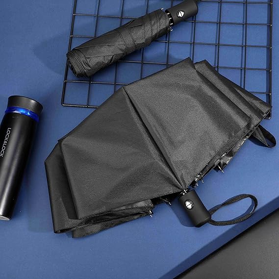 Jexine 6 Pcs Travel Compact Umbrella Automatic Open Close Windproof Small Light Backpack Purse Car Portable Collapsible Umbrella for Rain, Men Women